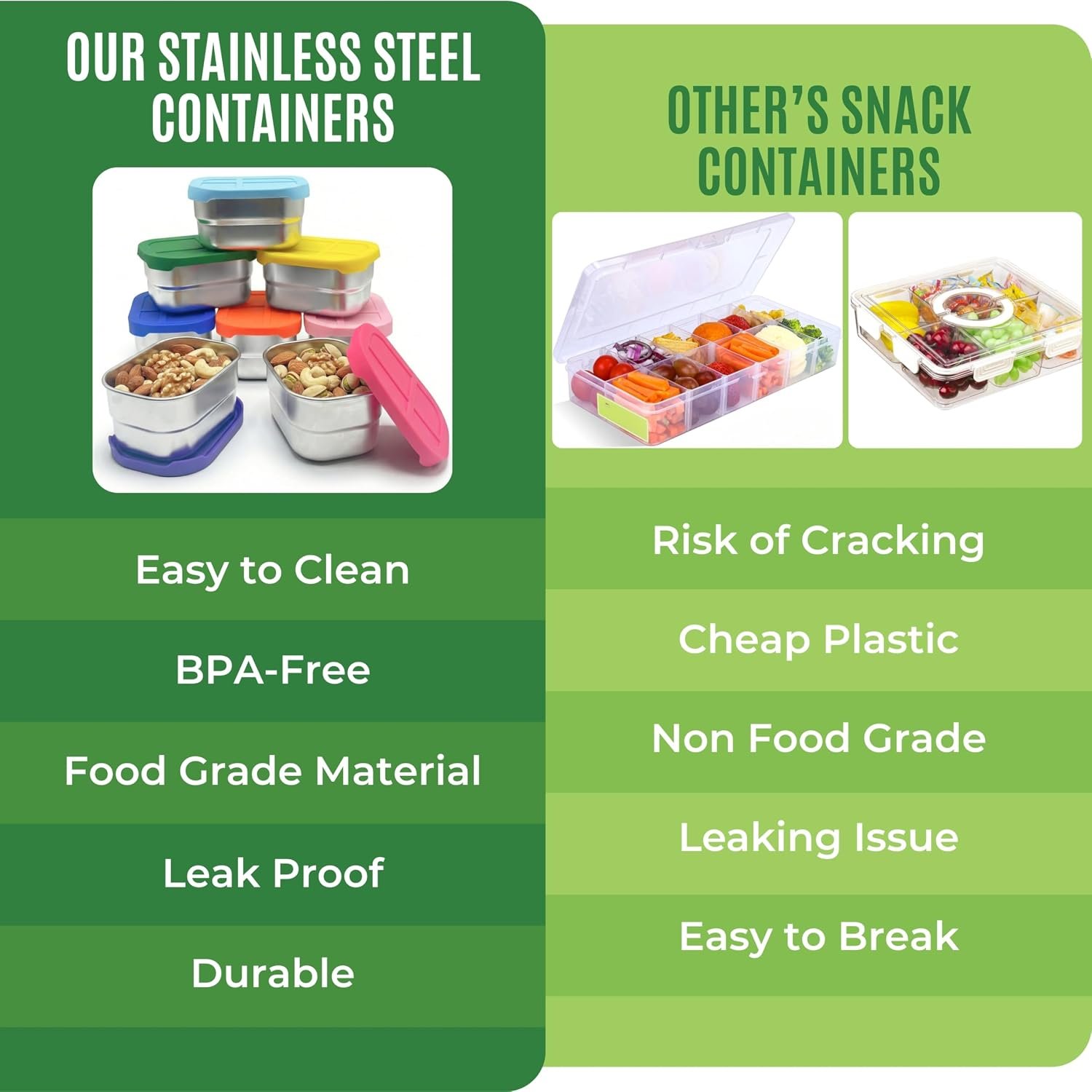 Steel containers vs plastic tubs